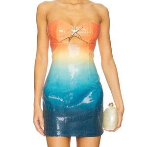 Strapless Ombre Sequin Dress